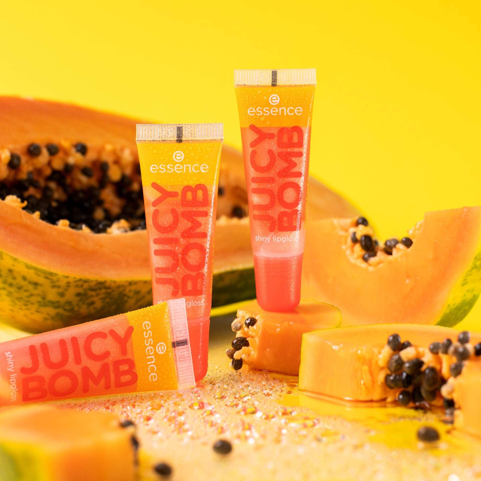 essence Juicy Bomb Shiny Lip Gloss No. 103 Proud Papaya Radiant Fresh Shimmering Vegan Alcohol Free Parabens No Microplastic Particles 10 ml