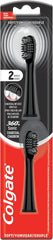 Colgate 360 Sonic Battery Toothbrush Refill Charcoal Infused Soft Power Toothbrush Replacement Head 2 pieces