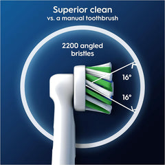 Oral-B Pro Cross Action Electric Toothbrush Head, X-Shape And Angled Bristles for Deeper Plaque Removal, Pack of 8 Toothbrush Heads, White (XXL Pack)
