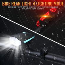 Bike rear light with four red LED segments on black mount