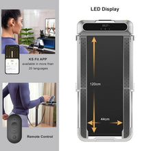 Foldable treadmill with LED display and fold-out side supports