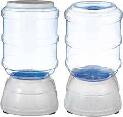 Gravity Pet Food Feeder and Water Dispenser Bundle, Small (1-Gallon Capacity)