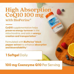 Doctors Best High Absorption Tablets, CoQ10 with Bioburn 100 mg, 120 Softgels - Mumzar