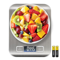 Kitchen Scale, Multifunction Digital Food Scale for Baking, Cooking and Dieting, Kitchen Scale With LCD Display Stainless Steel Platform, Ultra Slim,Tare Function