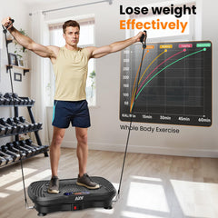 Plataforma vibratoria AXV para fitness, máquina de ejercicios con drenaje linfático vibratorio, vibrador de cuerpo completo, soporte para entrenamiento, tabla vibratoria, gimnasio deportivo para bajar de peso, quemador de grasa para mujeres y hombres.