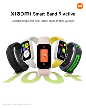 Fitness smartwatch band set with multiple colored straps and rectangular screens