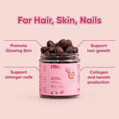 Glow Hair Skin & Nails Vegan Vitamin Gummies | 2000% Dv Biotin With Zinc, Selenium & Efficient Plants | Hair Growth, Stronger Nails & Healthy Skin | 60 Vegan Gummies | Delicious Natural Raspberry