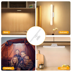Under Cabinet Lights，Rechargeable Battery Led Lights Ba，Dimmable Led Light Bar With 3 Color Modes， USb Rechargeable，Wall Shelf, Closet, Mirror, Bedside, Kitchen Lighting