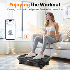 Plataforma vibratoria AXV para fitness, máquina de ejercicios con drenaje linfático vibratorio, vibrador de cuerpo completo, soporte para entrenamiento, tabla vibratoria, gimnasio deportivo para bajar de peso, quemador de grasa para mujeres y hombres.