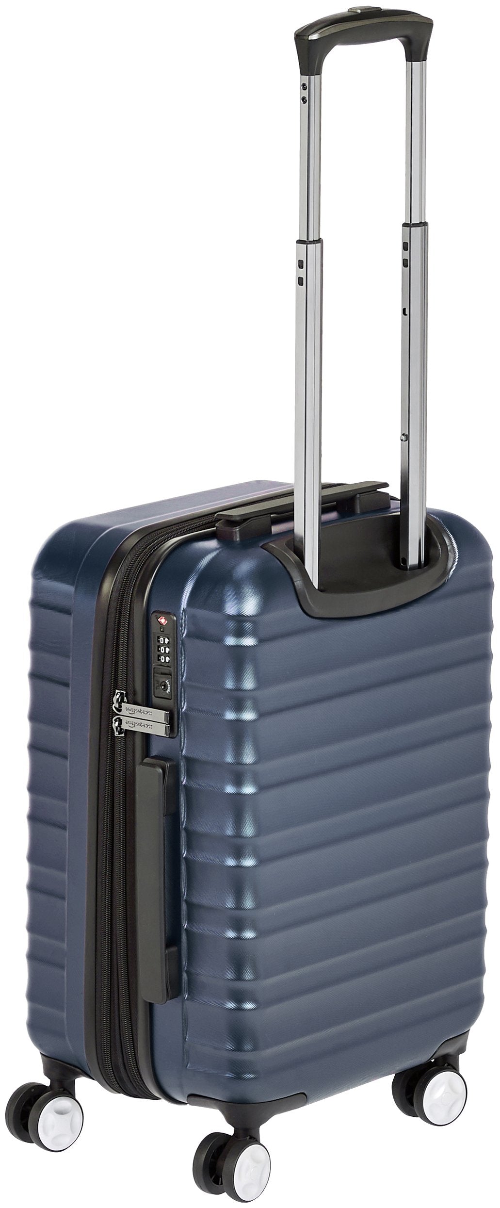 Maleta rígida con ruedas Amazon Basics, con candado TSA, 53 cm (21 pulgadas), policarbonato, color azul marino