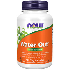 Now Foods Water Out 100 Veg Capsules | Fluid balance Supplement | With Standardized Uva Ursi, Dandelion, Potassium, Vitamin B-6, and more | Supports a Healthy Urinary Tract.