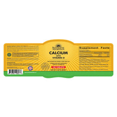Sunshine Nutrition Calcium With Vitamin D, 100 Tablets | Formulated With Increased Dose Of Vitamin D3 | Gluten Free Supplement