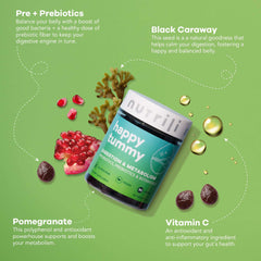 Nutrili Happy Tummy Probiotics Sugar Free Gummies (1 month) | Digestion & Metabolism | Probiotics, Prebiotics, Botanicals & Vitamins