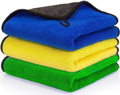 Showay Car Drying Towel, Assorted Color, 30 X 40 cm, BJ-1670, Pack of 3