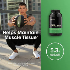 Optimum Nutrition (ON) Superior Amino 2222 Tablets, Complete Essential Amino Acids, EAAs to Maintain Muscle Tissue - 320 Tablets