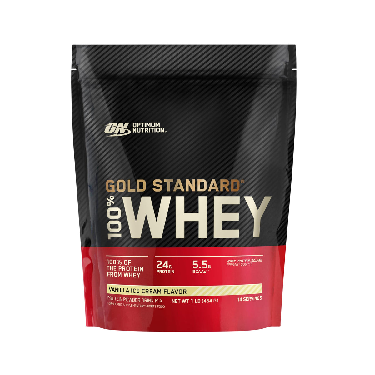 Optimum Nutrition Gold Standard 100% Whey Protein Powder, Vanilla Ice Cream, 1 Pound (Packaging May Vary)