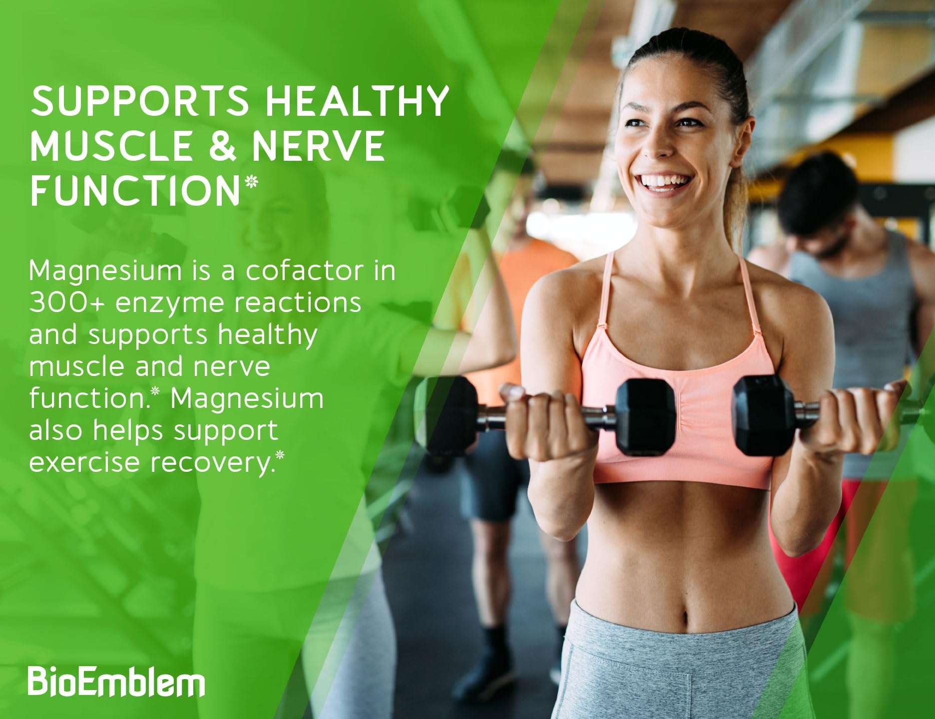 BioEmblem Non-GMO Triple Magnesium Complex (90 Capsules,300mg)