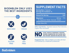 BioEmblem Non-GMO Triple Magnesium Complex (90 Capsules,300mg)