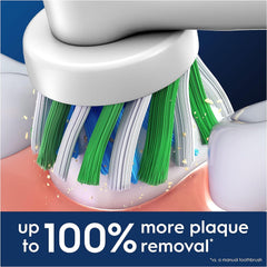 Oral-B Pro Cross Action Electric Toothbrush Head, X-Shape And Angled Bristles for Deeper Plaque Removal, Pack of 8 Toothbrush Heads, White (XXL Pack)