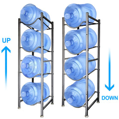 Water Bottle Storage Stand, 4 Tier Holder 5 Gallons Shelf, Heavy Duty Stand Storage for Kitchen Home and Office Easy to Assemble