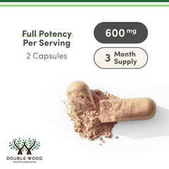 Double Wood Supplements Fadogia Agrestis 600mg Per Serving (180 Capsules) Powerful Extract to Support Healthy Testosterone Levels and Athletic Performance (Made and d in the USA)