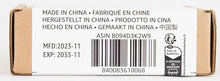 Battery pack box side with made in China text and barcode