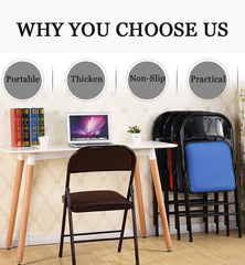 Silla plegable SKY-TOUCH con asientos acolchados, multifuncional, portátil, para el hogar, el comedor, la oficina, la pesca al aire libre, color negro