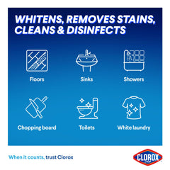Clorox Liquid Bleach 1.89L, Floral Scent New Fragrance Experience, Kills 99.9% of Viruses and Bacteria, Cleans and Disinfects