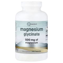 Micro Ingredients, Pure Magnesium Glycinate, 400 mg, 240 Capsules (133 mg per Capsule)