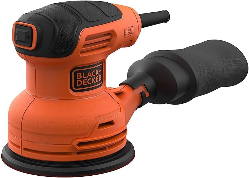 BLACK+DECKER 230W 14,000 RPM Corded Random Orbit Sander , Orange/Black - BEW210-GB,