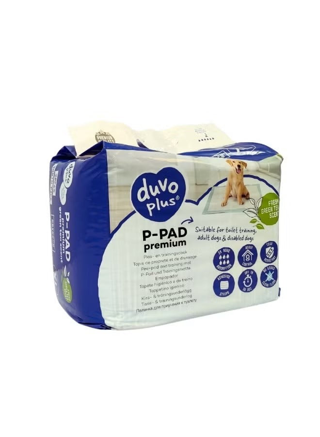 Duvo+ Pet Pad Premium Month Pack XL-60x60cm-Green Tea Scent-30pcs
