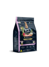 Seven Cats cat food bag with chicken indoor sterilized formula label