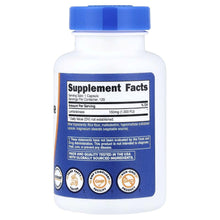 Nutricost Lumbrokinase supplement facts bottle back label, blue cap, 120 servings