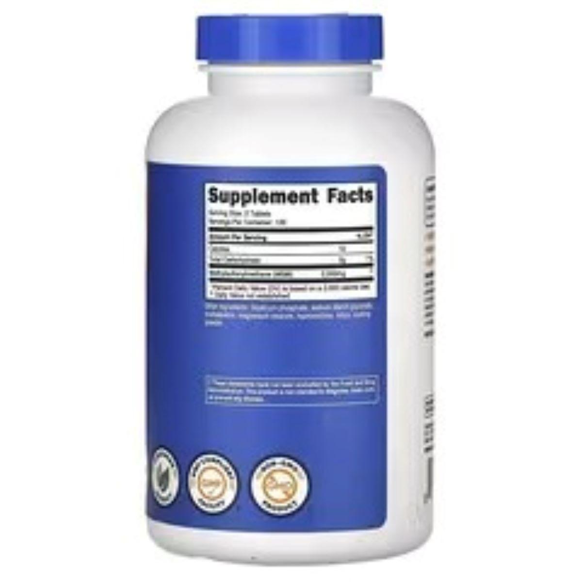 Nutricost MSM supplement bottle, back label panel with facts