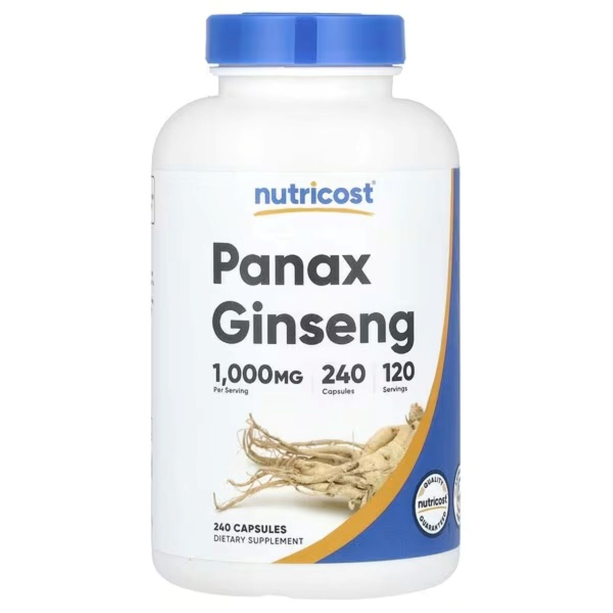Nutricost Panax Ginseng 500mg Capsules – 240 Capsules | Traditional Herbal Supplement for Energy, Focus & Vitality