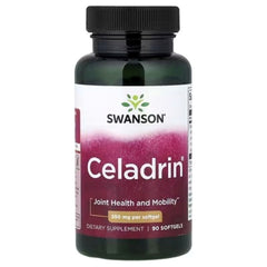 Swanson Celadrin jar, black cap, front label for Joint Health and Mobility softgels