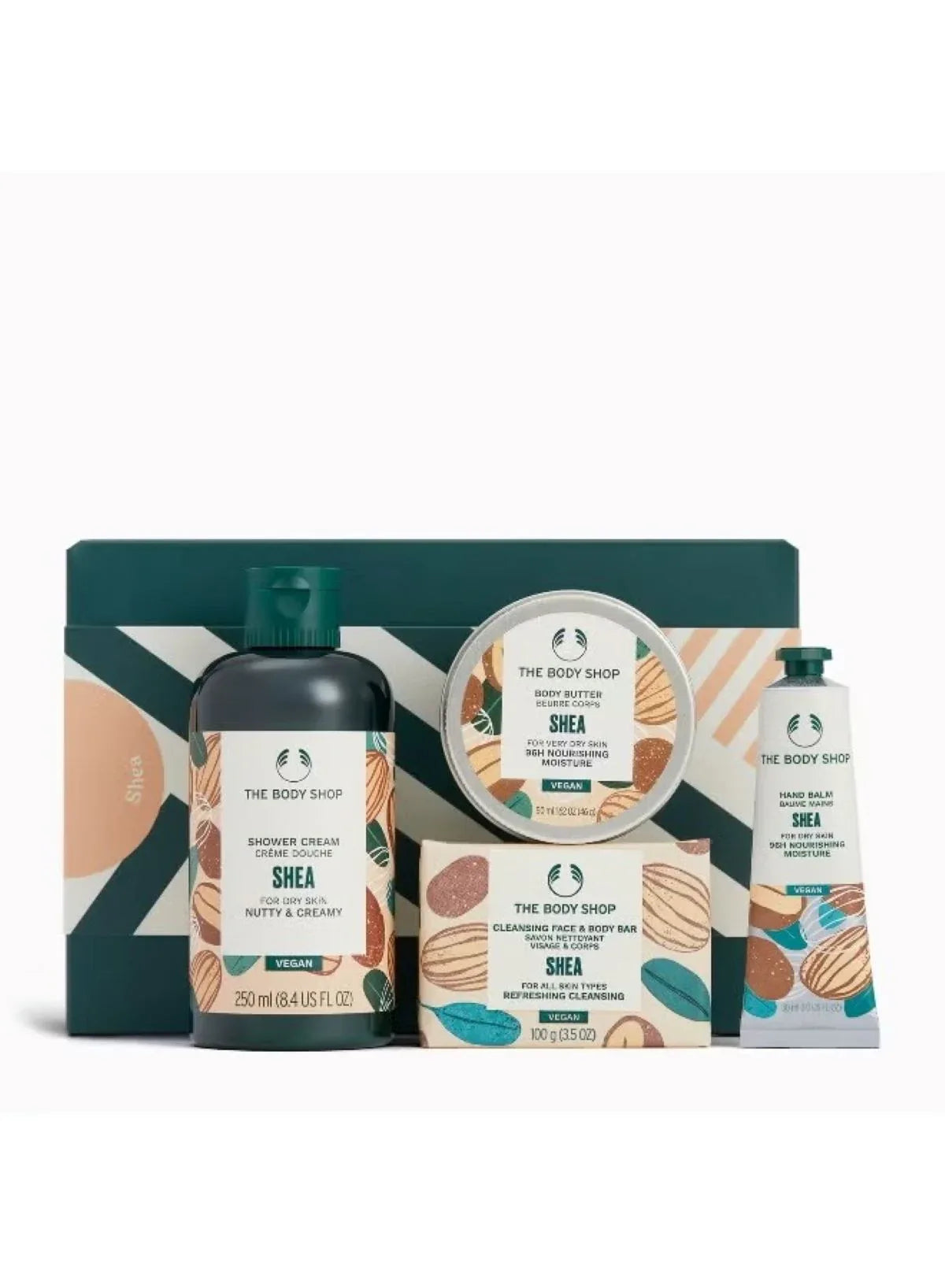 THE BODY SHOP Shea Essentials Gift Set – Shower Cream, Body Butter, Hand Balm & Soap – Deep Nourishment for Very Dry Skin