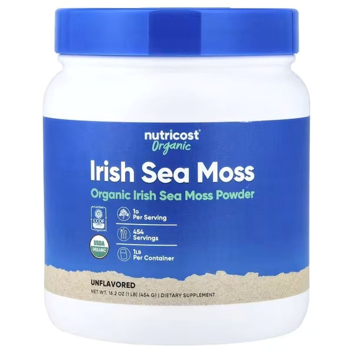 Nutricost Organic Irish Sea Moss Powder, Unflavoured – Premium Sea Moss Supplement, 454 g (16 oz)