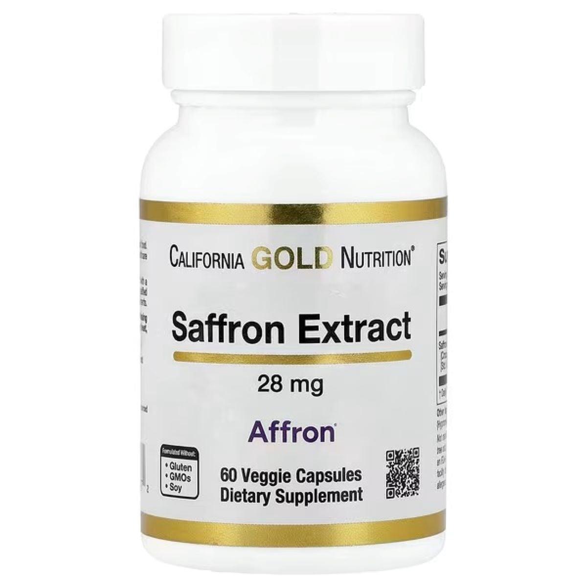 California Gold Nutrition مستخلص الزعفران مع Affron® 28 ملغ - لدعم المزاج والصحة العاطفية، 60 كبسولة نباتية