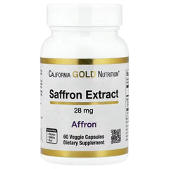 California Gold Nutrition مستخلص الزعفران مع Affron® 28 ملغ - لدعم المزاج والصحة العاطفية، 60 كبسولة نباتية