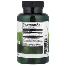 Ashwagandha supplement bottle back label with Supplement Facts and barcode