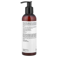 Hydrating facial cleanser bottle with black pump, back label with ingredient panel.