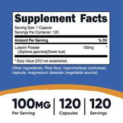 Nutricost Luteolin 100 mg – 120 Capsules | Antioxidant & Brain Health Support