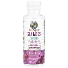 MaryRuth's sea moss immune & energy liquid supplement bottle, Citrus Berry front label
