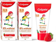 Kids 3–5 years anticavity toothpaste, natural strawberry flavor, 0% artificial, 80g