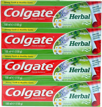 Colgate Herbal toothpaste pack of 4, herbal mint boxes with eucalyptus, myrrh, sage, chamomile