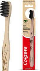 Colgate Toothbrush Bamboo Charcoal Black, Soft Toothbrush, 1 Pack