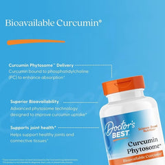 Doctor's Best, Curcumin Phytosome™, 60 Veggie Caps (500 mg per Capsule)