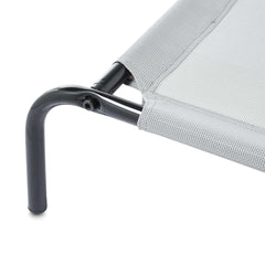 Cooling Elevated Dog Bed with Metal Frame, Large, 130.3 x 80.01 x 19.5 centimeters, Grey