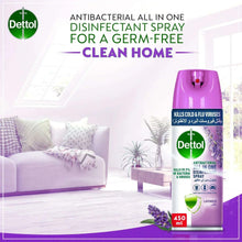Dettol lavender disinfectant spray bottle, 450 ml, upright